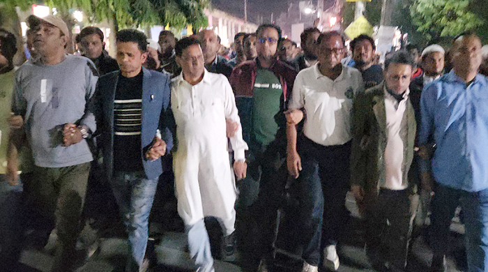  রাজবাড়ীতে বিএনপি মনোনীত প্রার্থী আলী নেওয়াজ মাহমুদ খৈয়মের নির্বাচনী মিছিল